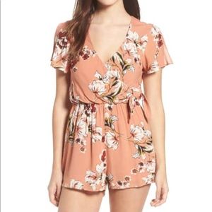 Everly Floral Tie Front Romper